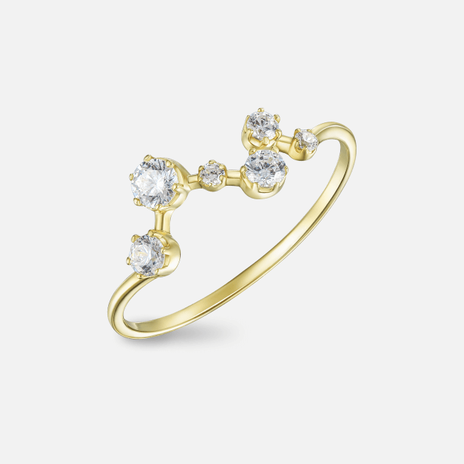 Кольцо из желтого золота с фианитом 55811219170