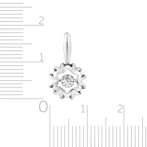 Подвеска из белого золота с бриллиантом