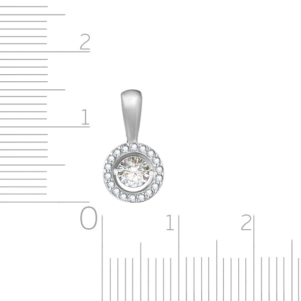 Подвеска из белого золота с бриллиантами