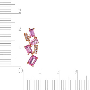 Подвеска из красного золота с бриллиантами и сапфиром