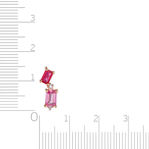Подвеска из красного золота с сапфиром