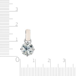 Подвеска из серебра с аметистом и эмалью